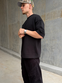 core weighted tee - vanta black