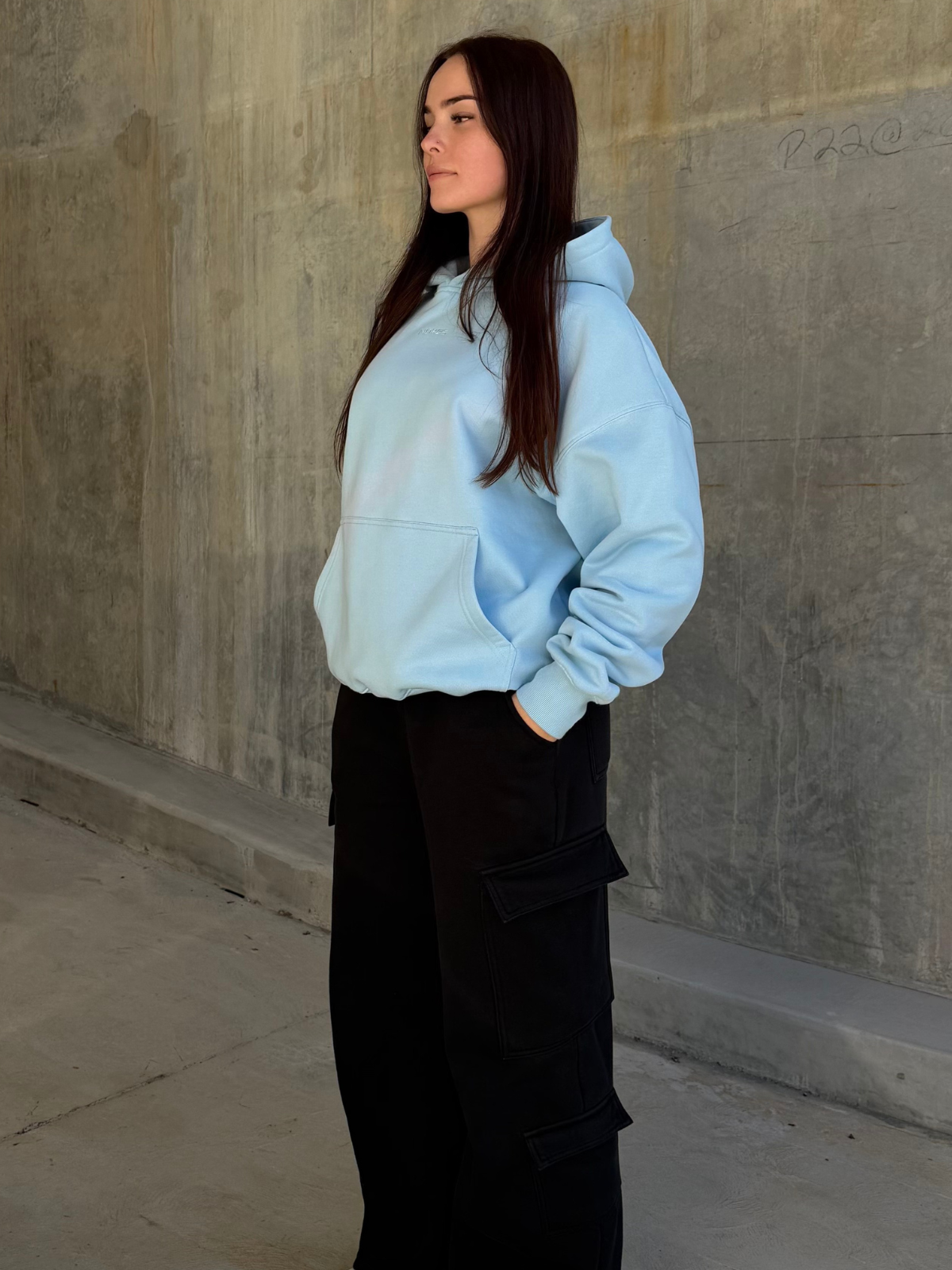 bespoke hoodie - glacier blue